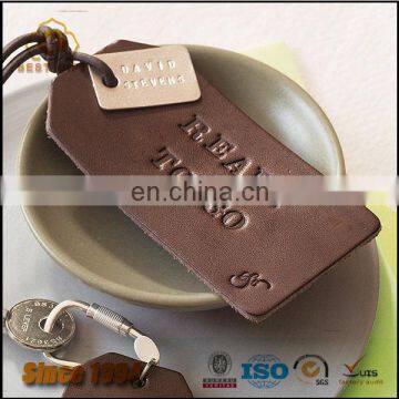 Good promotional hotel customized cheap leather luggage tag