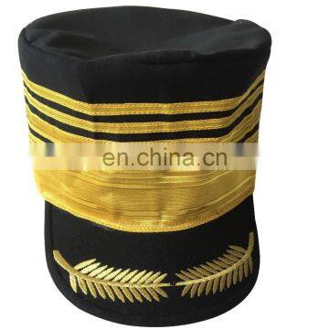 gold braid door man cap/service cap with embroidery visor