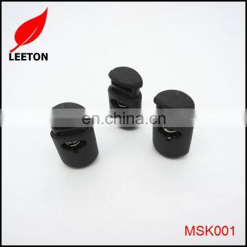 Factory Supply Black Spring Plastic Rope Stopper