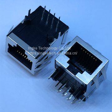 SI-60002-F YKJD-8209NL 1 Port Through Hole 100 Base-T Tab Down RJ45 Jacks With Magnetics photo-2