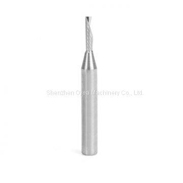 Carbide CNC Spiral 'O' Flute, Aluminum Cutting 3 Dia x 12 x 6 Shank x 50mm Long Down-Cut Router Bit