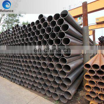 Black painted structural steel round tubing