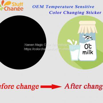 Self-adhesive Temperature Sensitive Color Changing Sticker by ColorChangeStuff