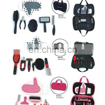 Black Pet Dog Tool Brush Scissors Dog Grooming Set photo-3