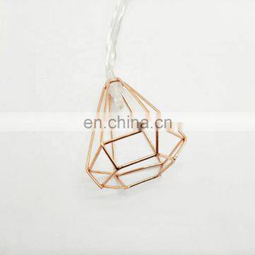Battery Operated Diamond Shape Fancy Metal String Light For Home Holiday Decoration photo-4