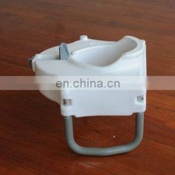 Tool-free Removable 5" Height HDPE Plastic EVA Plate CE Easy Lock Patient Raised Toilet Seat Elevated With Handrails photo-4