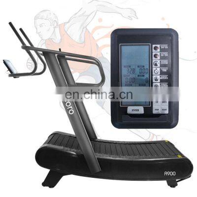 commercial body strong  self-powered manual treadmill Body Fitness  equipment running machine for gym use