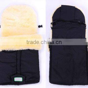 Warm sheepskin baby foot muff for sale