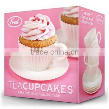 silicone tea cupcakes 100% food grade silicone