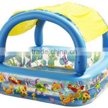 Environmental PVC material inflatable baby pool with a tent