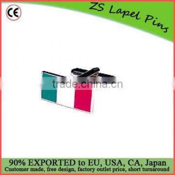 Free digital proof design custom Italian Flag of Italy Cufflinks