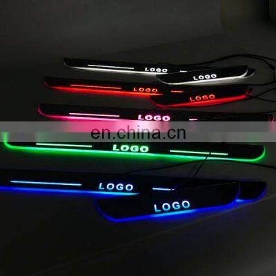 car Door Sill welcome Plate Strip moving light led door scuff for toyota corolla other exterior accessories