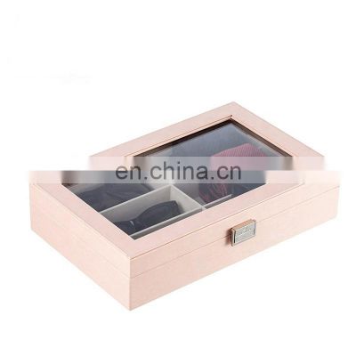 Hot Sale Custom Design Storage Wooden Tie Box