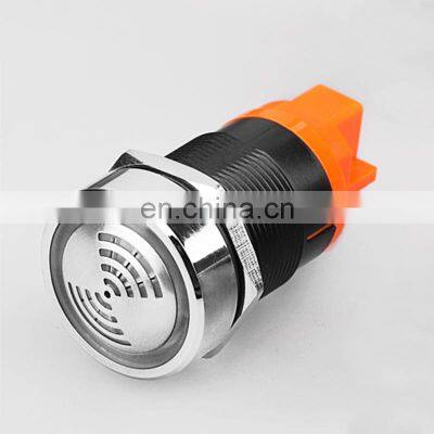 AD16-22SM Flash LED Alarm Indicator Light Signal Lamp Flashmetal Buzzer DC12V DC24V AC 220V 22mm Intermittent sound