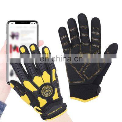 HANDLANDY Heavy Duty Hand Drilling Protection Vibration-Resistant  Non-impact Cut Resistance Level 6 Oilfield Mechanic Gloves