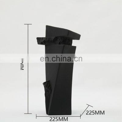 Modern Nordic Geometric Solid Black White Color Living Room Decoration Ceramic Vase photo-2