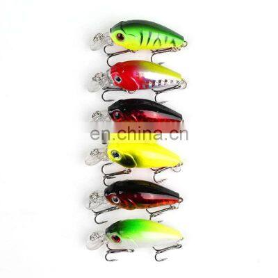 4.4cm 3.8g 6colorsPlastic Mini Bionic Bait With Treble Hooks Tackle Sea Bass Crank Bait photo-4