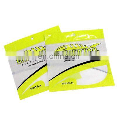 Custom printed zip lock plastic bags resealable bait packaging bag with zip lock