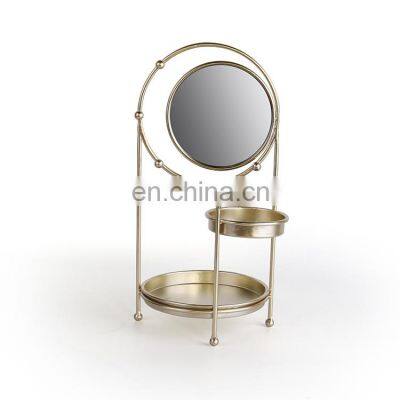 K&B wholesale custom new design metal earrings jewelry display stand Jewelry tray set with mirror