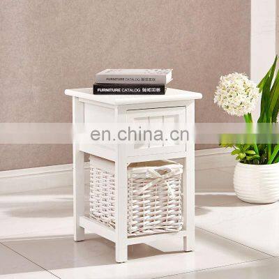 Unfinished Furniture Wicker Side Wooden Rattan Corner Cabinet photo-4