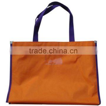 420D nylon large foldable reusable shopping bag with custom size and logo