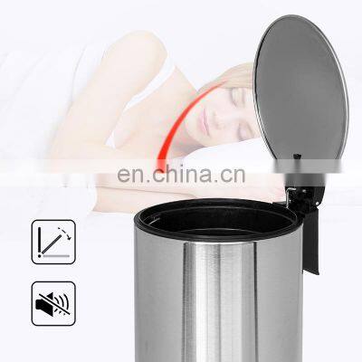 Горячая продажа тонкокрышных нержавеющих стальных мусорных ведер на 3 л, 5 л и 12 л с педальным приводом и мягким закрытием photo-4