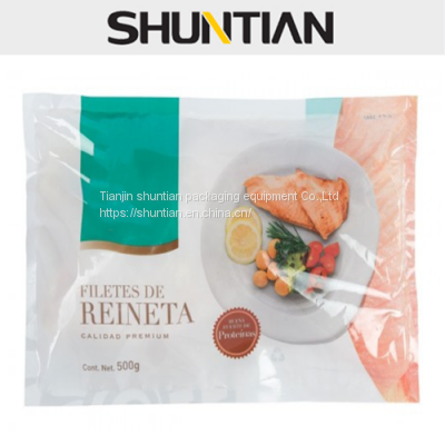 Frozen REINETA FISH FILLETS bag Chinese factory manufacture customized 3 side seal nylon packing bag/nylon retort pouch for chicken with tear notch