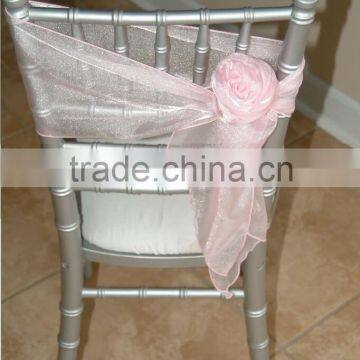 Wedding chiffon organza burlap chair sash