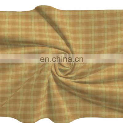 Spring/Summer Hot Selling Polyester Rayon Lurex Yarn Dyed Check Fabric For Tops