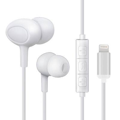 MFi certified mobile phones accessories new handfree earbuds headphone with lightning cable