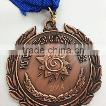 2014 Promotion high quality antique copper metal medal