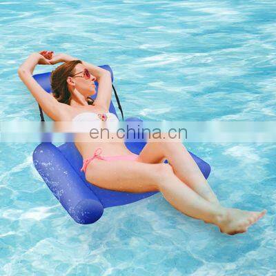 Portable Folding Inflatable Water Lounge Chair Summer Beach Swimming Lounge Floating Pool Chair photo-3
