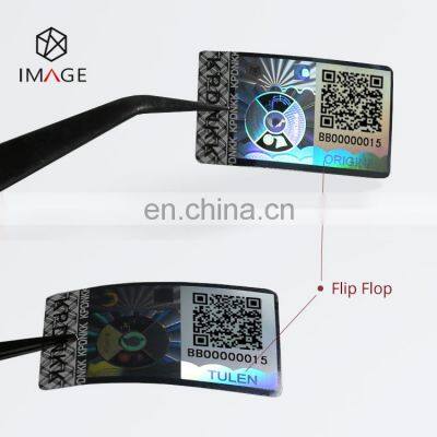 Original Flip Flop QR Serialized Anti-Counterfeit Hologram Sticker