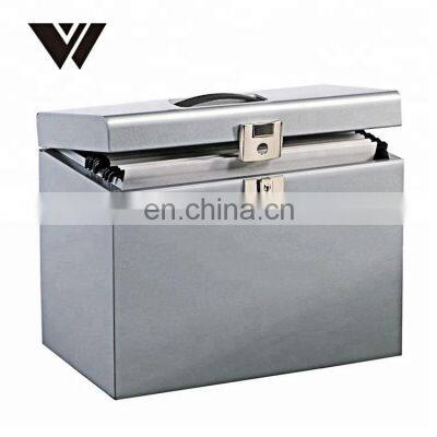 High Quality Durable Heavy Duty Portable Stainless Steel Stationeries Document Case Metal File Storage Box Case photo-4