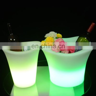 KTV/ Nightclub Party rechargeable luxury Bar KTV Outdoor Nightclubs Party USB Recharegabele Led Plastic Beer Ice Bucket