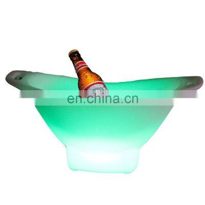 Plastic waterproof color changing led ice bucket Waterproof with Colors Changing Glowing Plastic led ice buckets custom large