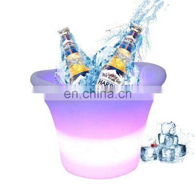 New Design Wholesale Party Led Flashing Beverage Wine Bucket Plastic Ice Bucket LED Wine Cooler