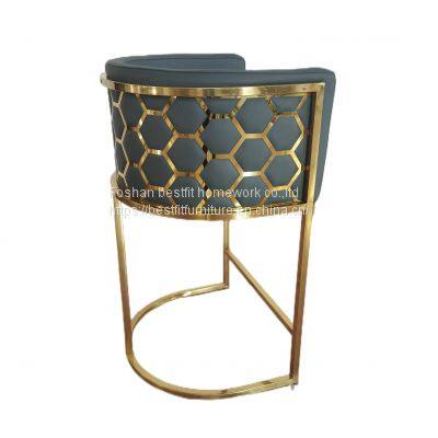 XC235B fish scale back stainless steel bar stool bar chair furniture