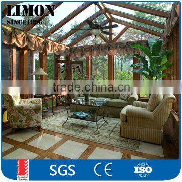 Aluminum luxury tempered glass garden house from china supplier