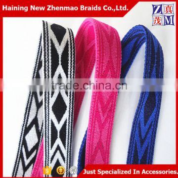 Wholesale shoes striped elastic ribbon/band