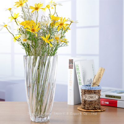 Wholesale Household Cheap Clear Elegant Cylinder Customized Glass Vase For Decoration photo-2