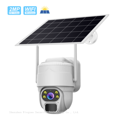 AOV Solar Panel Security Camera H.265 2MP 3MP 4MP Security Outdoor Two Way Voice Intercom Network CCTV PTZ IP Camera