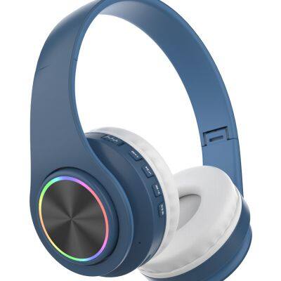 Colorful Light ANC Wireless Headset BT 5.0 Stereo RGB Earphone Active Noise Cancelling Foldable Gaming Headphone