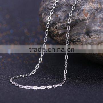 Wholesale Fashion Jewelry Rhodium Plated Cheap Cable Chain Necklace photo-2