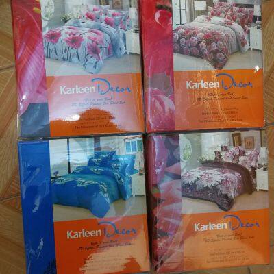 Bedsheet Set Twin Full Queen King 4pcs Soft Bedsheet Set Print Bedsheet Set