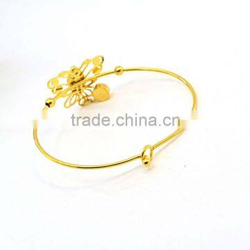New Fashion Girls Tops Jewelry Gold Models Bracelet Metal Butterfly Charms Bracelet photo-3