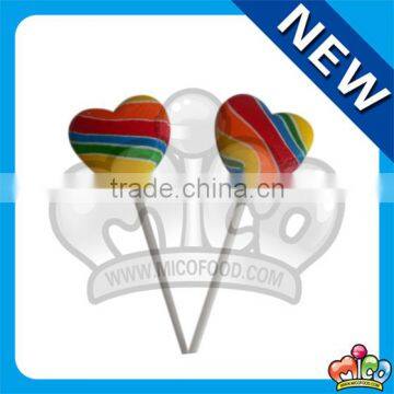 colorful heart shaped lollipop