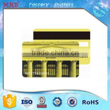 MDC108 Best custom printing 4color plastic credit card with silver magnetic stripe