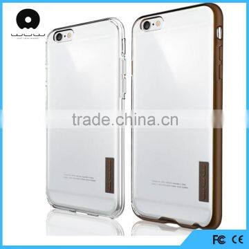 Clear Slim Transparent Acrylic Plastic Back Cover Flexible TPU Silicone Frame Bumper Hybrid Case for IPhone 6 Supplier's Choice photo-2