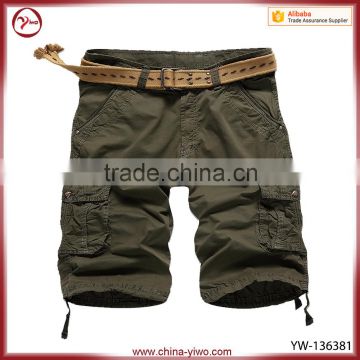 Best quality stylish canvas cargo shorts with belt